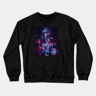 Tokyo Street Neon Synthwave Crewneck Sweatshirt